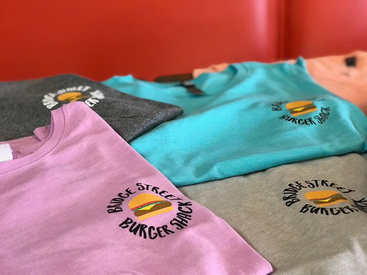 Selection of Burger Shack T-Shirts in Assorted Colors